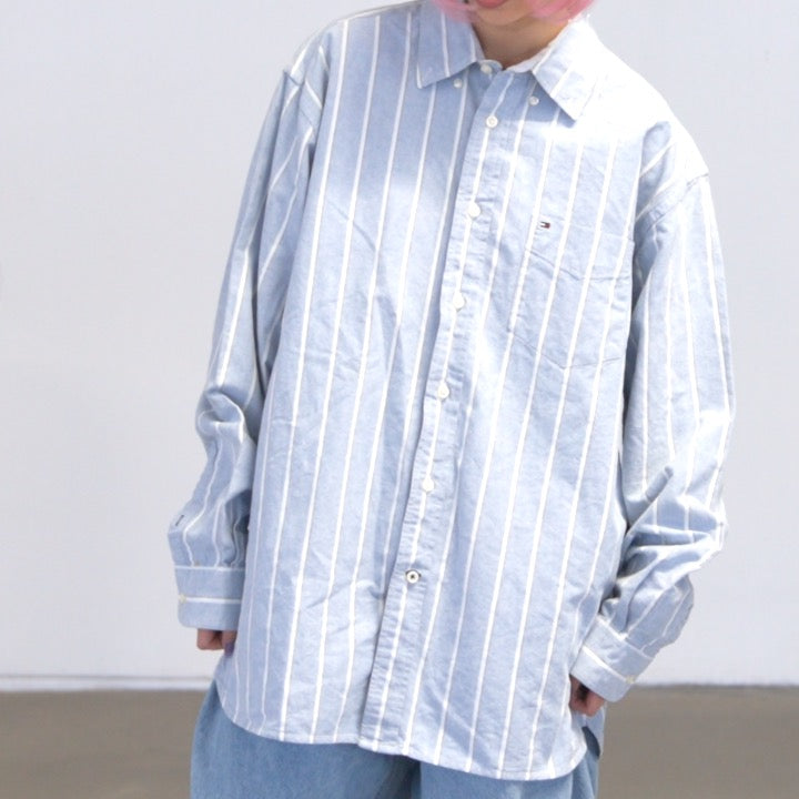 Vintage Tommy Hilfiger Striped Button-Up (L)