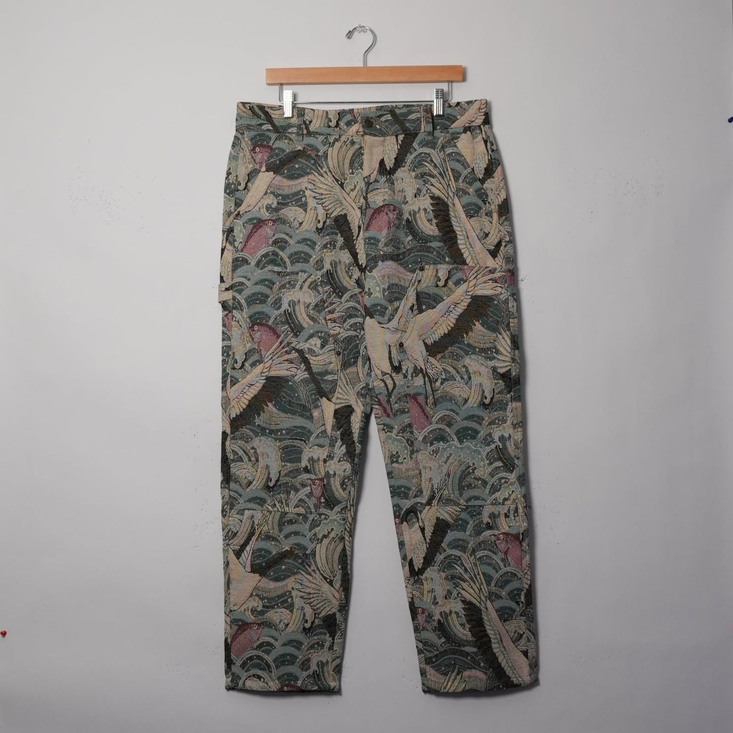 Maison Article All-Over Print Work Pants (Size L 34x29)