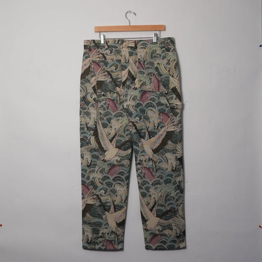 Maison Article All-Over Print Work Pants (Size L 34x29)