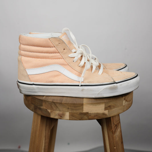 Vans Sk8-Hi “Peach/White” (Size 8, Lightly Skated)