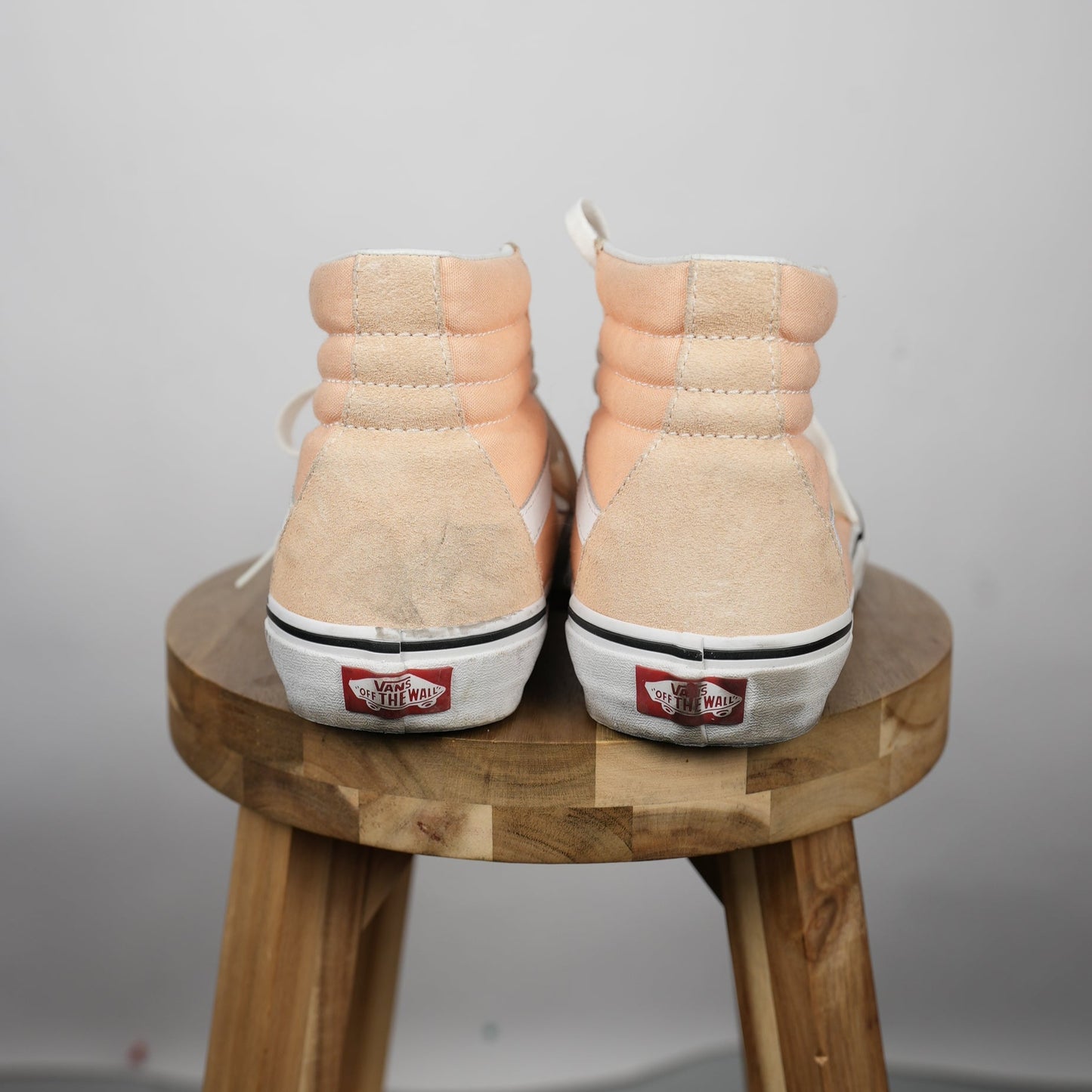 Vans Sk8-Hi “Peach/White” (Size 8, Lightly Skated)