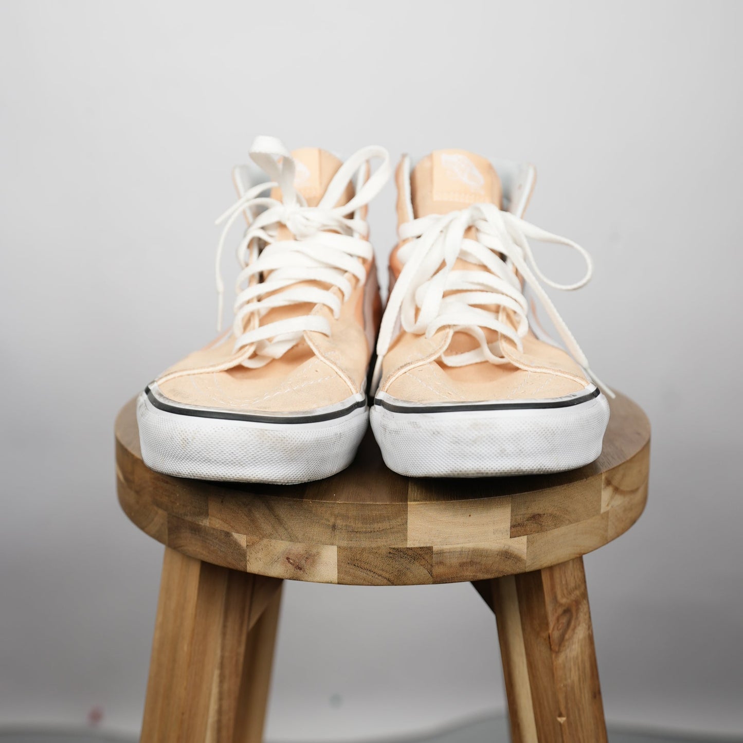 Vans Sk8-Hi “Peach/White” (Size 8, Lightly Skated)