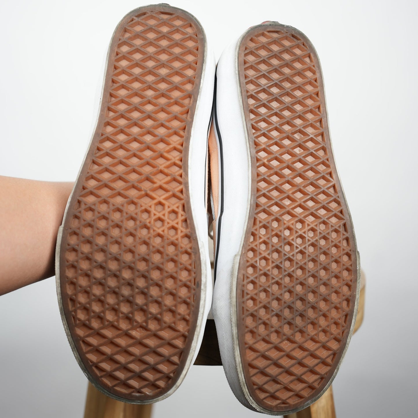 Vans Sk8-Hi “Peach/White” (Size 8, Lightly Skated)