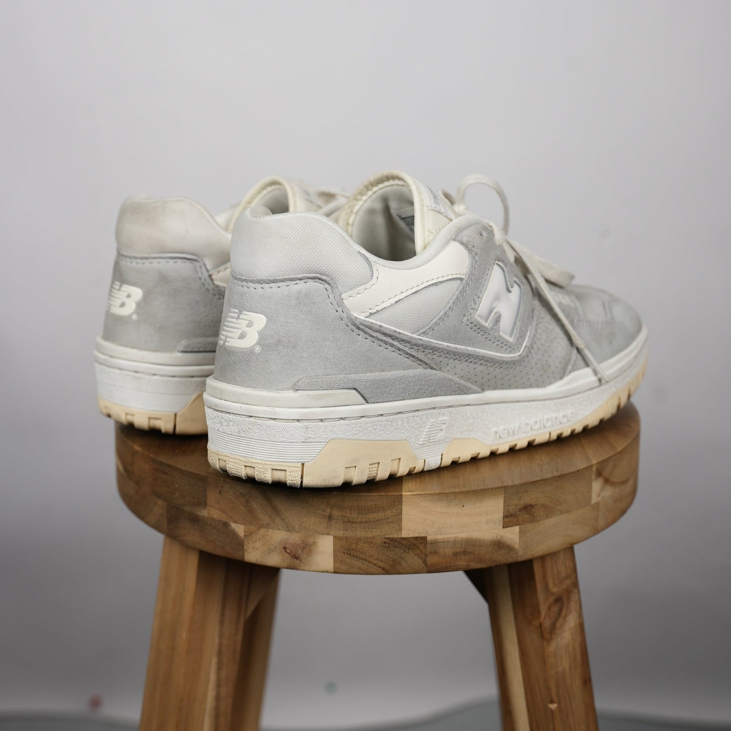 New Balance 550 “Light Grey” (Size 8, Lightly Skated)