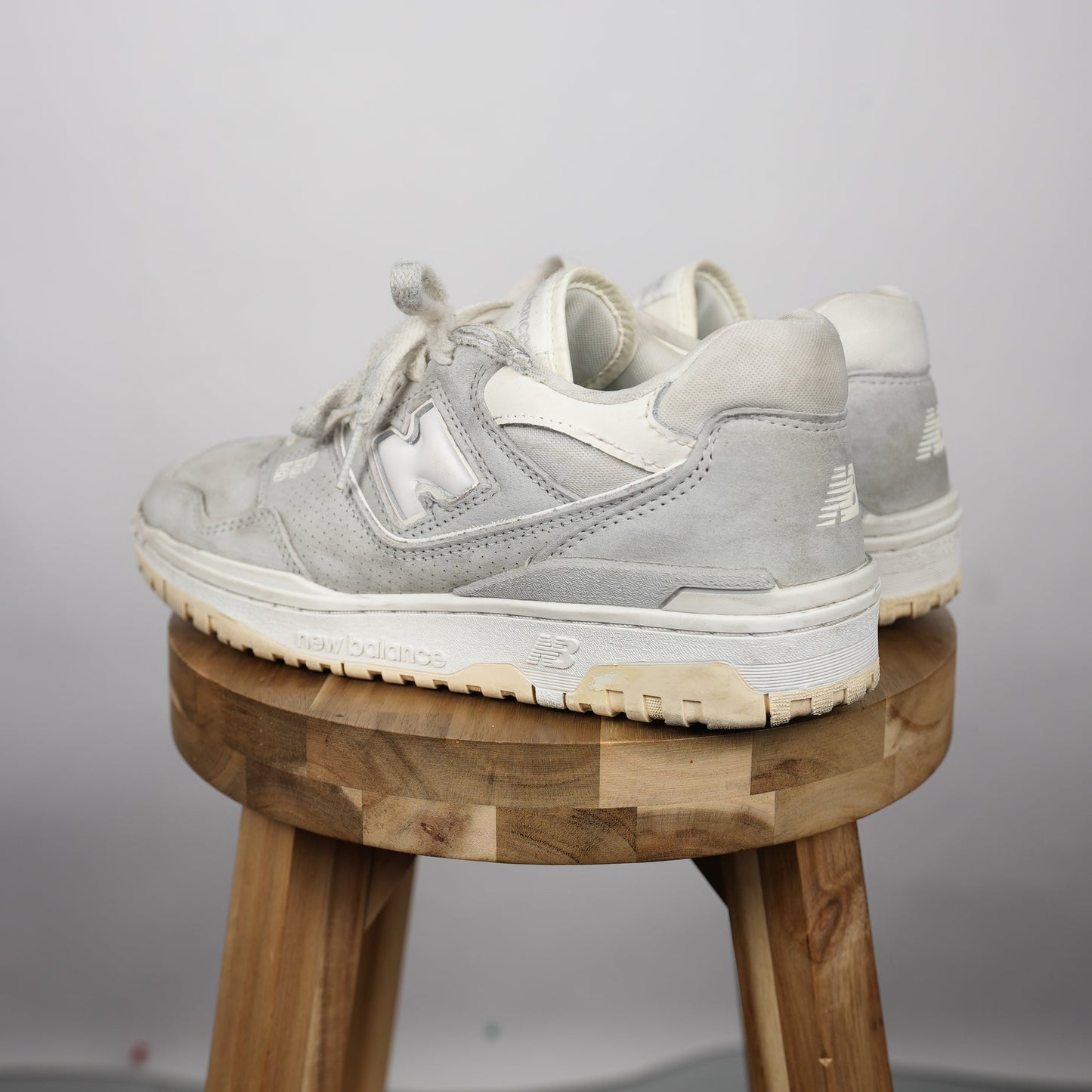 New Balance 550 “Light Grey” (Size 8, Lightly Skated)