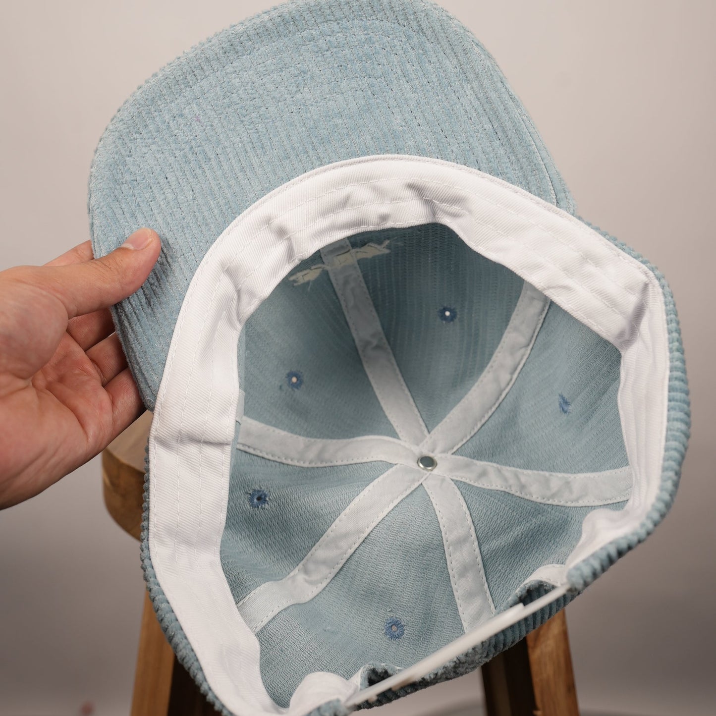 Endless Theory Corduroy Snapback (Light Blue, Never Worn)