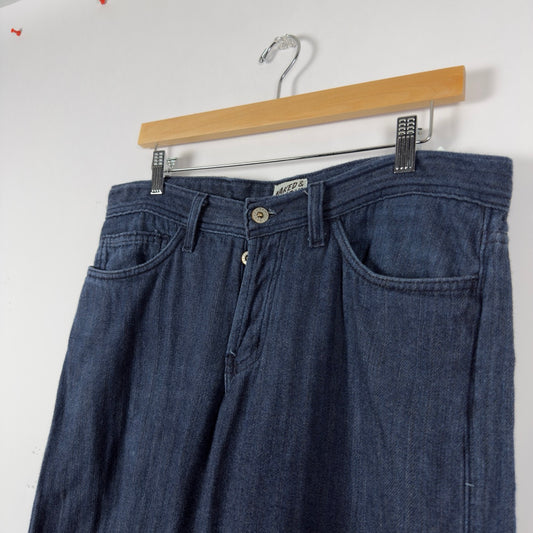 Naked & Famous Cropped Cotton Jeans – Soft Lightweight Denim (W32)