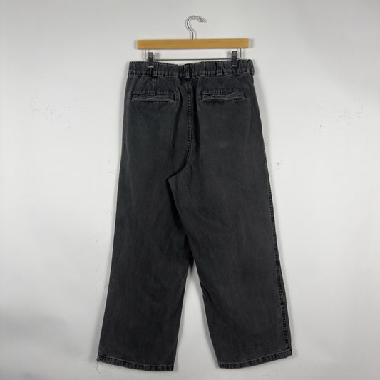 GU Black Denim Baggy Pants (Japan Exclusive)