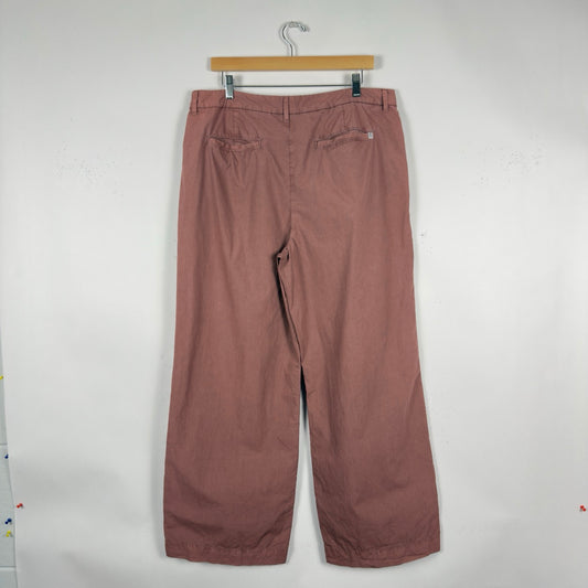 Calvin Klein Baggy Cotton Pants (Pink/Red Grapefruit Tone)