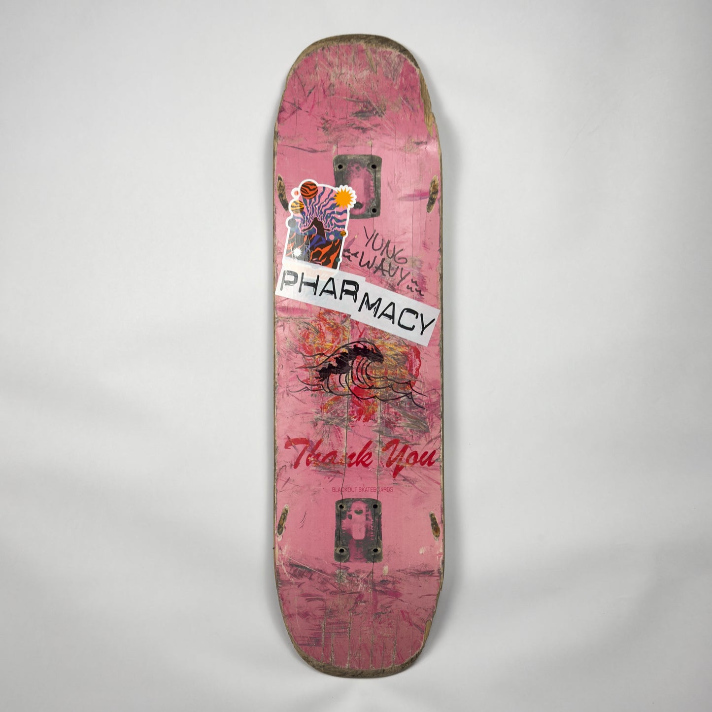 Thank You Blackout Deck 8.25 (Skated & Signed)