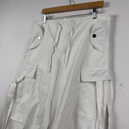 White Cargo Track Pants (30)