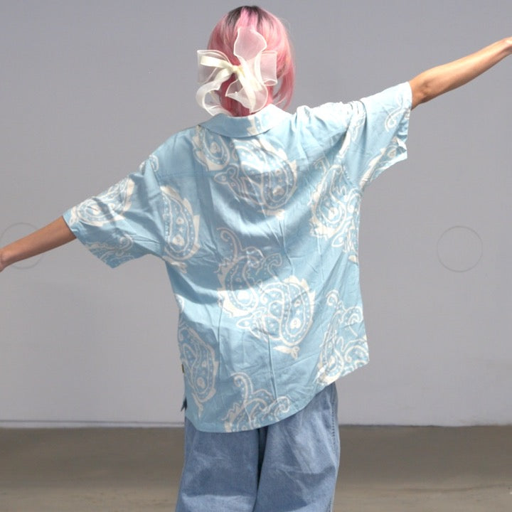 GOLF Paisley Short Sleeve Button-Up (L)