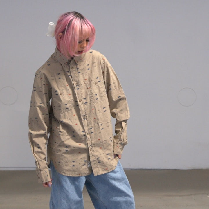 Wood Wood Tribal Print Button-Up (S)