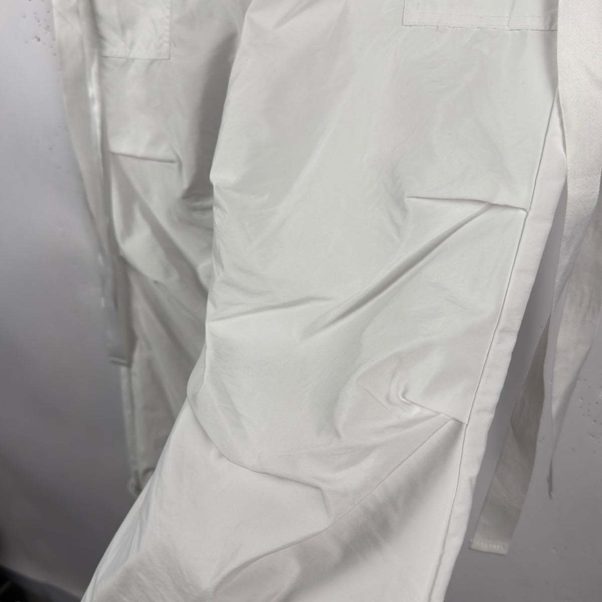 White Cargo Track Pants (30)