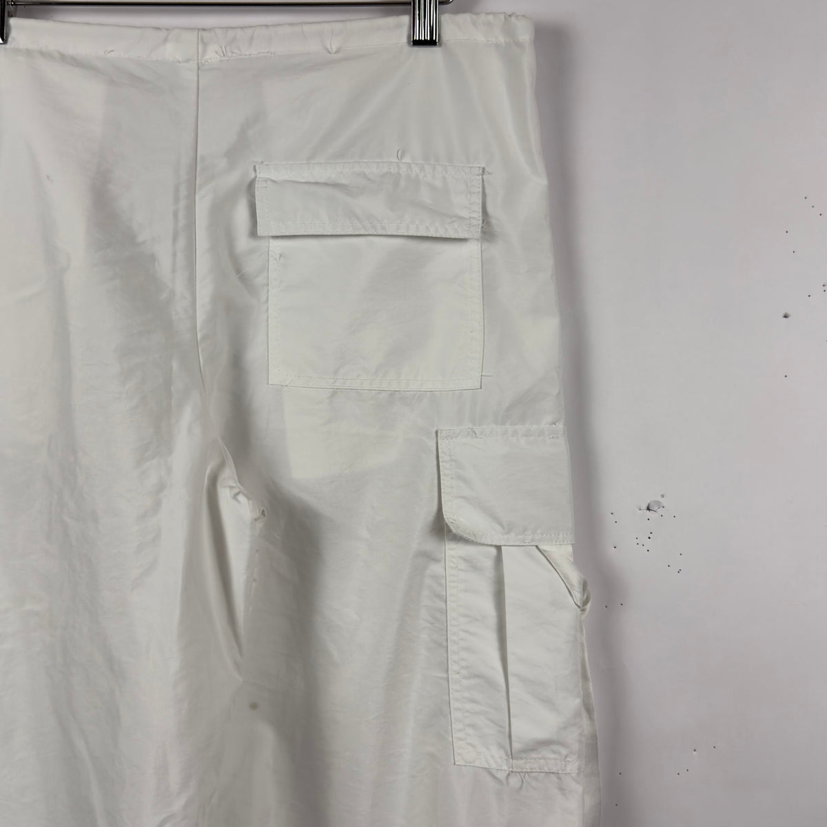 White Cargo Track Pants (30)