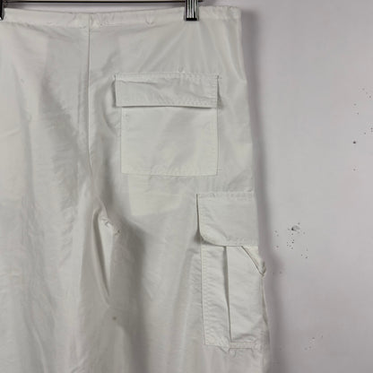 White Cargo Track Pants (30)