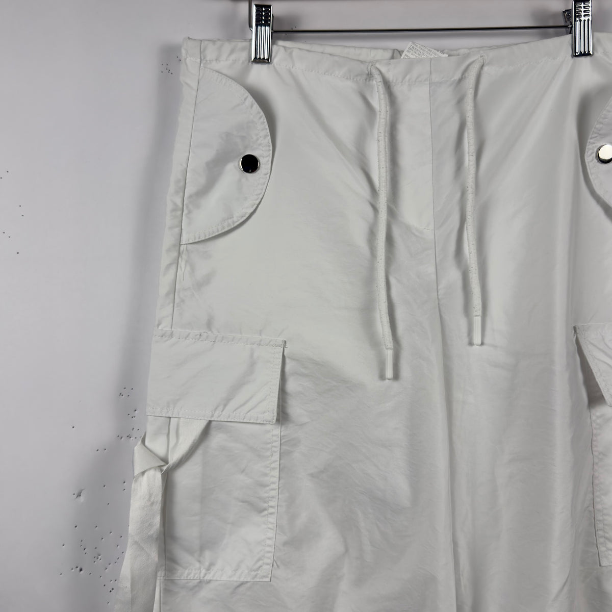 White Cargo Track Pants (30)