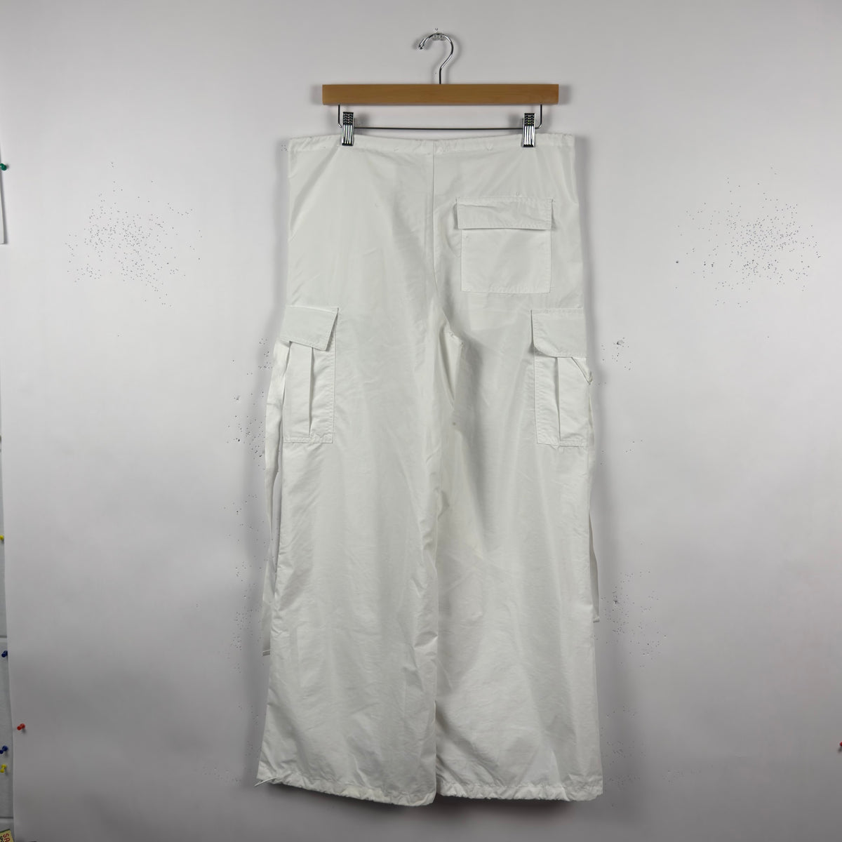 White Cargo Track Pants (30)