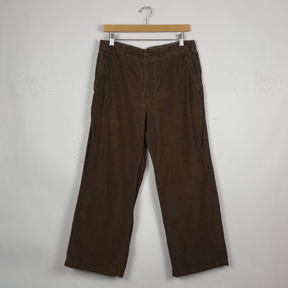 Brown Baggy Corduroy Skate Pants (32x27)