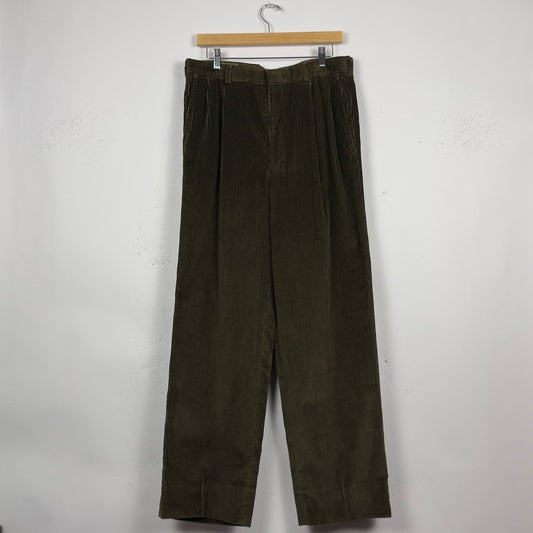Olive Thick Corduroy Skate Pants (32x30)