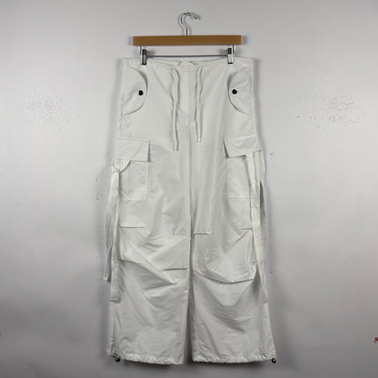 White Cargo Track Pants (30)