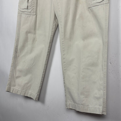 White Baggy Cargo Pants (32x26)