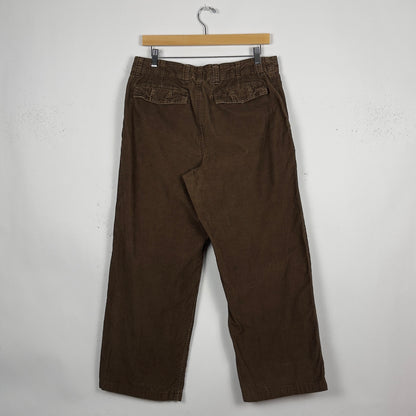 Brown Baggy Corduroy Skate Pants (32x27)