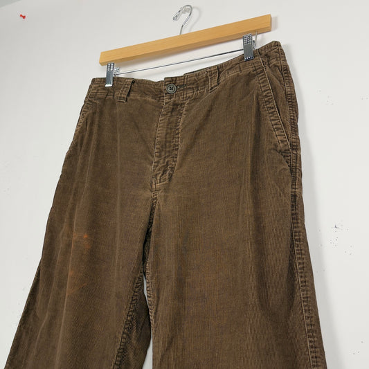 Brown Baggy Corduroy Skate Pants (32x27)