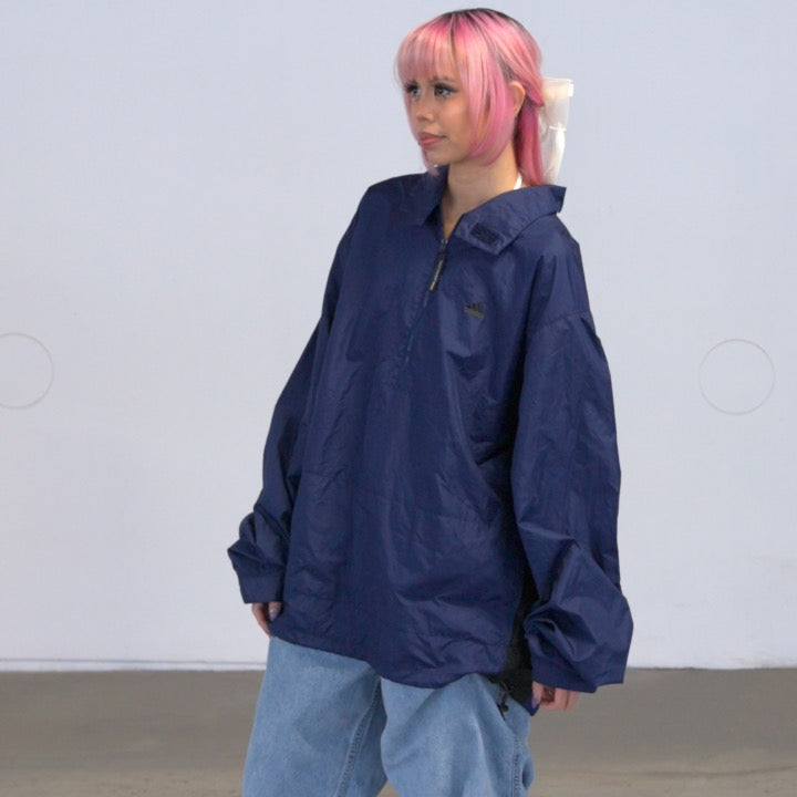 Vintage Adidas Quarter Zip Windbreaker (L)