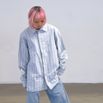 Vintage Tommy Hilfiger Striped Button-Up (L)