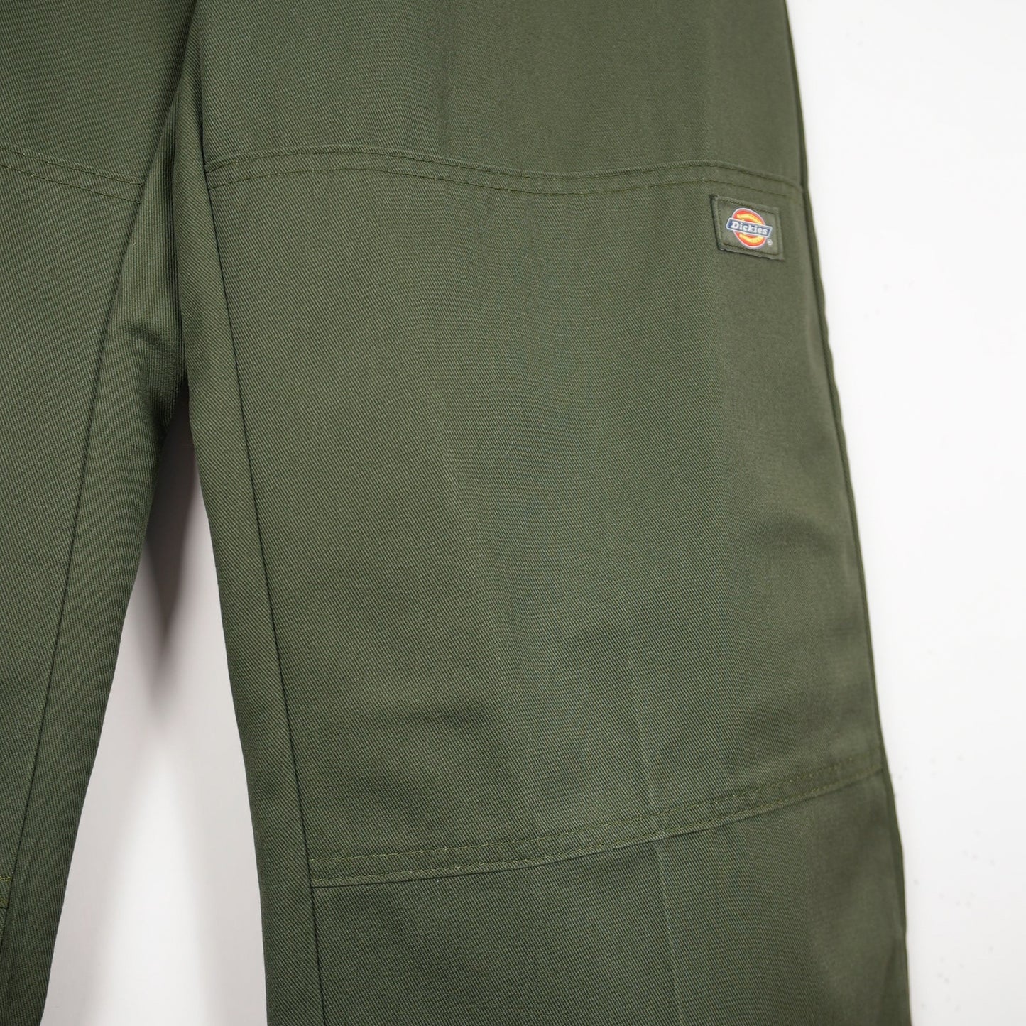 Olive Dickies Double Knee Work Pants 32x30 (Relaxed Fit, Skated In)