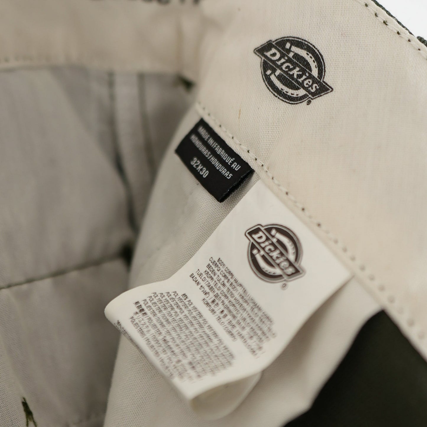 Olive Dickies Double Knee Work Pants 32x30 (Relaxed Fit, Skated In)