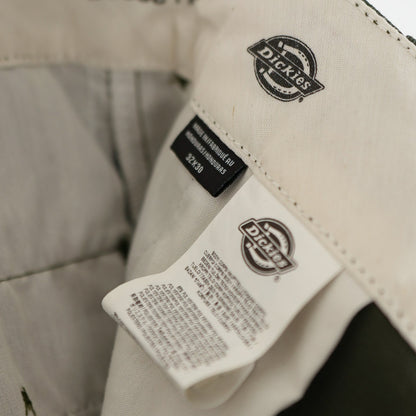 Olive Dickies Double Knee Work Pants 32x30 (Relaxed Fit, Skated In)