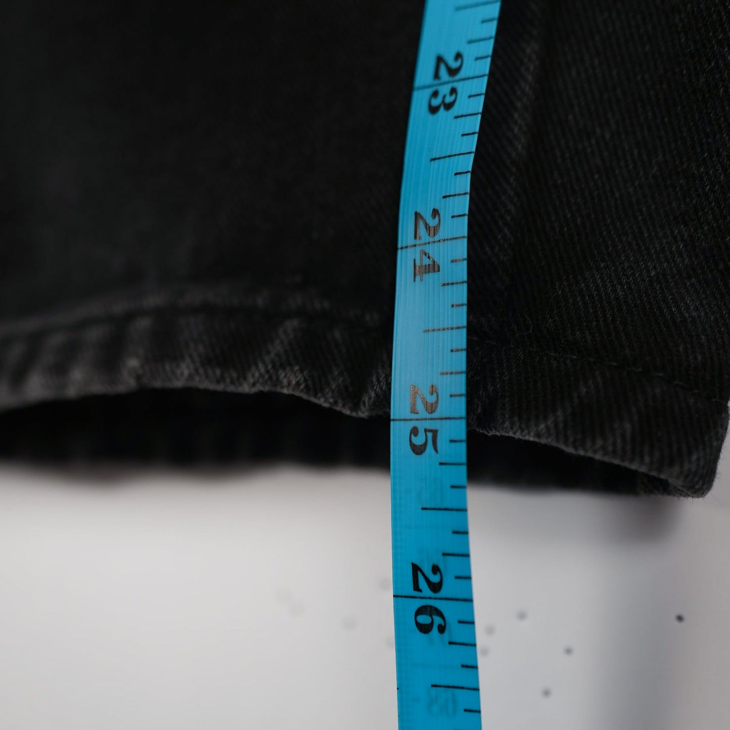 Black Baggy Denim Jeans 32x25 (Unbranded, Skated In)