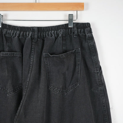 Black Baggy Denim Jeans 32x25 (Unbranded, Skated In)