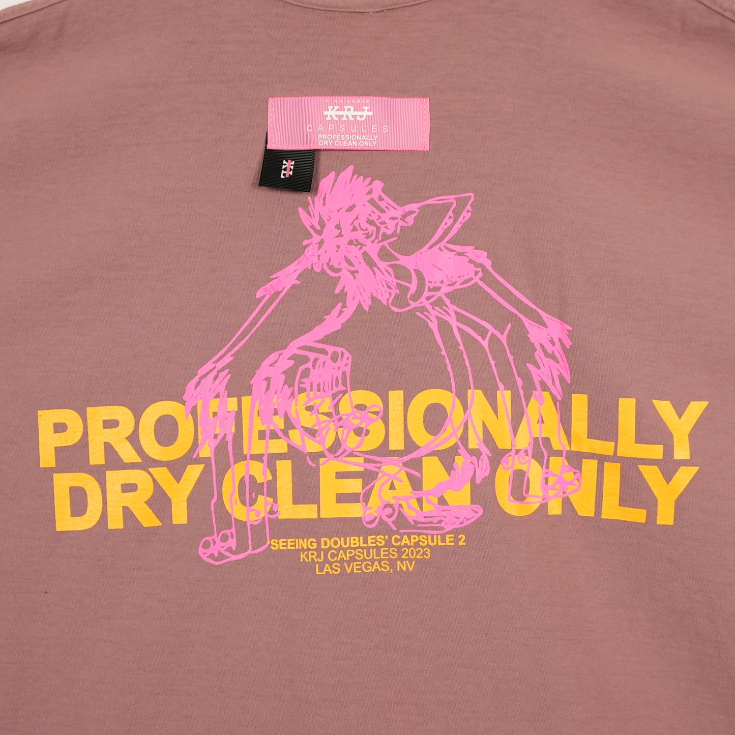 KRJ “Professionally Dry Clean Only” Inside-Out Tee (XL)