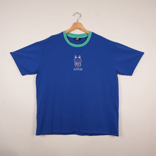 Apari Art Blue/Green “Space Kitty” Tee (L)