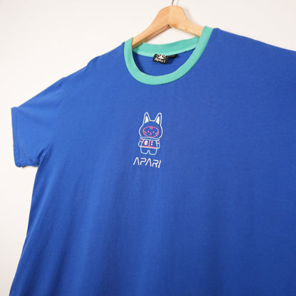 Apari Art Blue/Green “Astro Kitty” Tee (L)