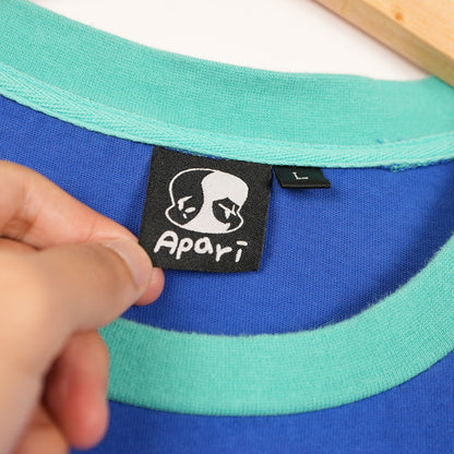Apari Art Blue/Green “Astro Kitty” Tee (L)