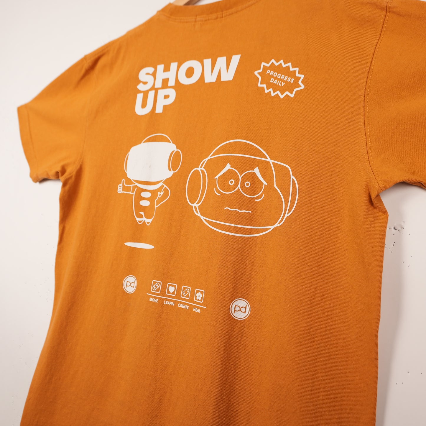 Progress Daily “Show Up” Burnt Orange Tee (XL)