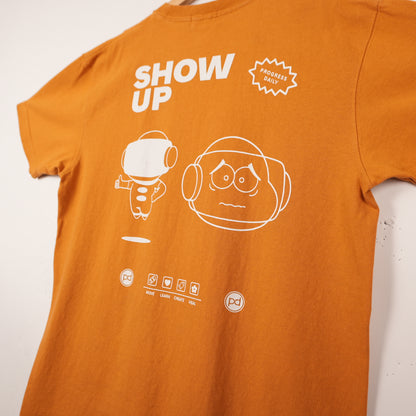 Progress Daily “Show Up” Burnt Orange Tee (XL)