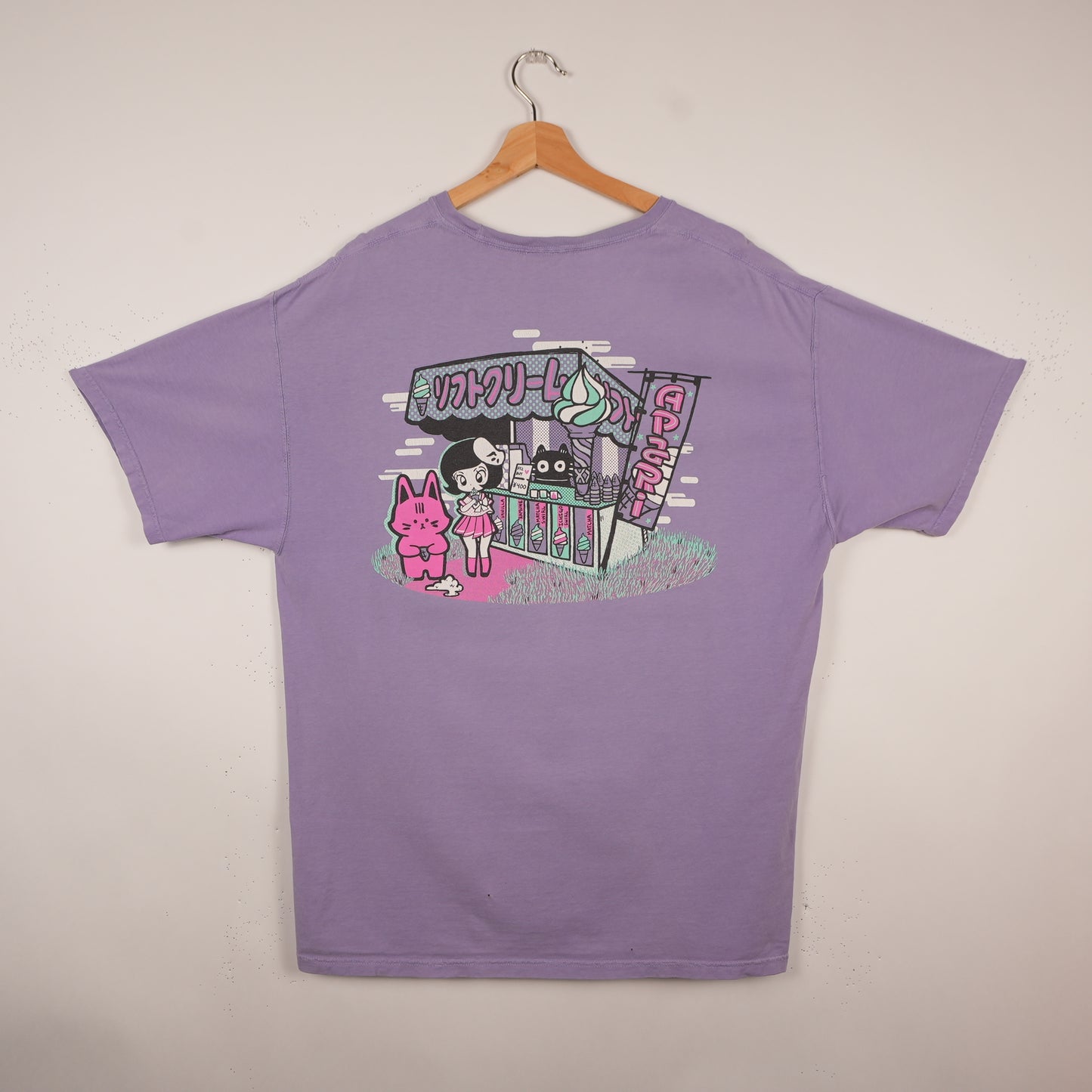 Apari Art “Ice Cream Stand” Purple Tee (XL)
