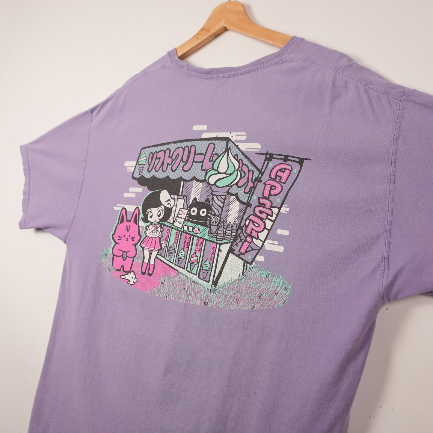 Apari Art “Ice Cream Stand” Purple Tee (XL)