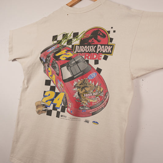 Vintage 1997 Jurassic Park “The Ride” Racing Tee
