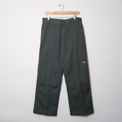 Dickies Charcoal Double Knee Pants (32x30, Skated In)