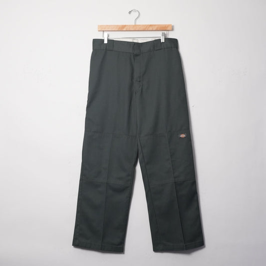 Dickies Charcoal Double Knee Pants (32x30, Skated In)