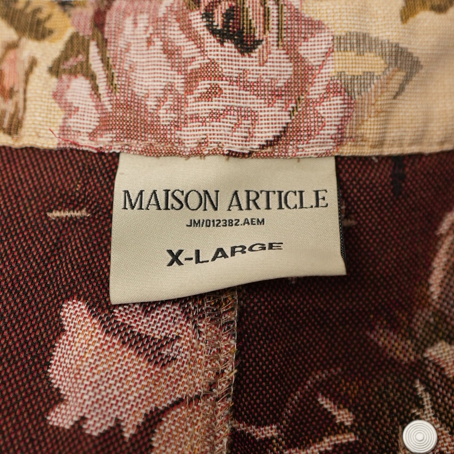 Maison Article Floral Tapestry Work Pants (XL / Never Worn)
