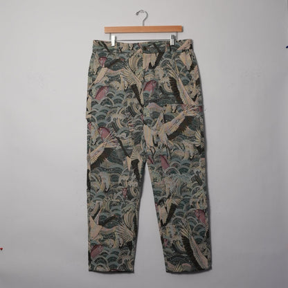 Maison Article All-Over Print Work Pants (Size L 34x29)