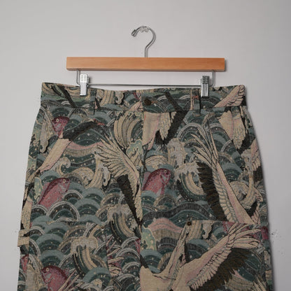 Maison Article All-Over Print Work Pants (Size L 34x29)