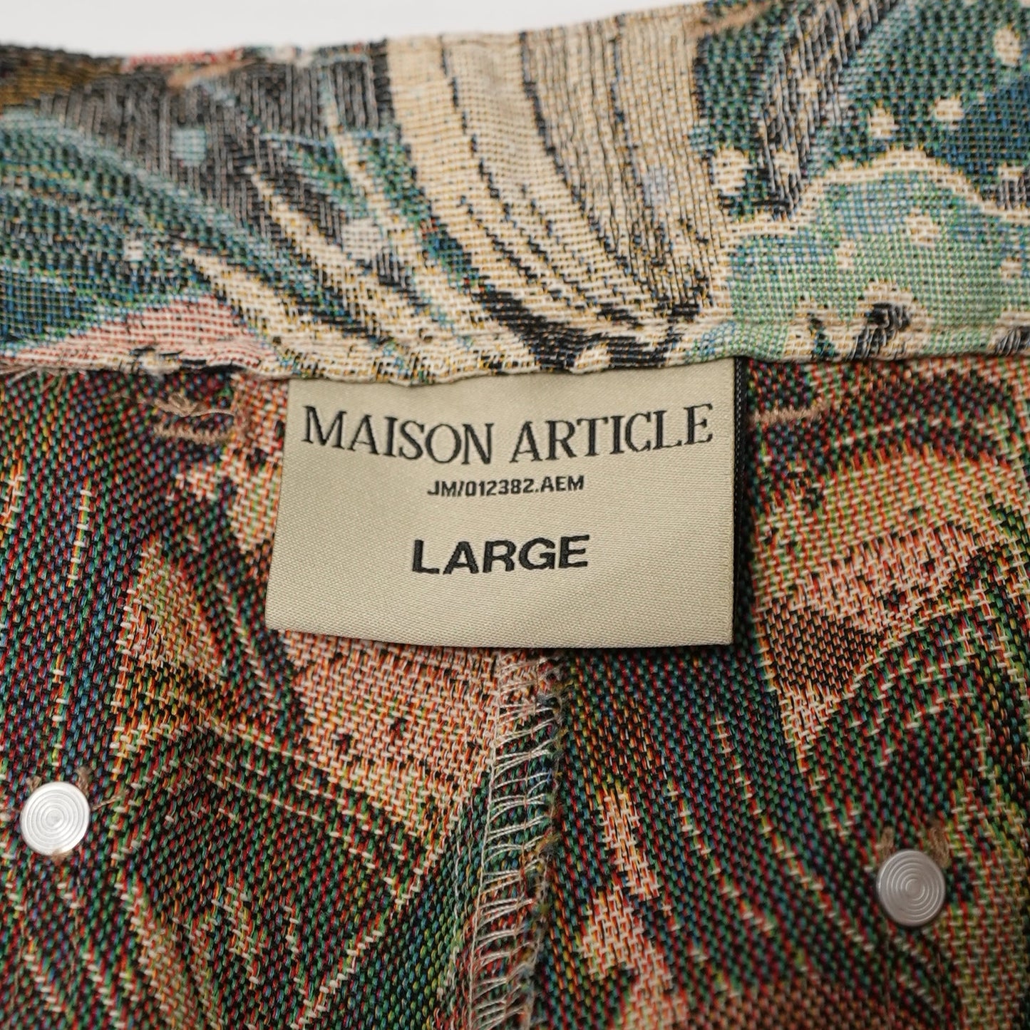 Maison Article All-Over Print Work Pants (Size L 34x29)